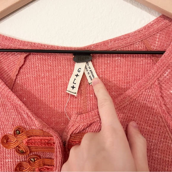 We the Free - Free People Battalion Thermal Boho Henley Long Sleeve Top - Picture 3 of 9